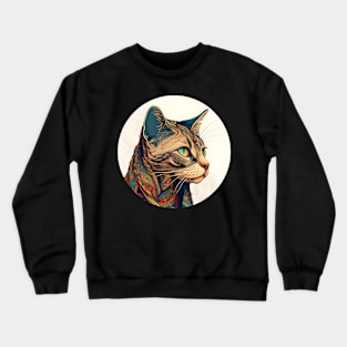 Cat Boho Cat Hippy Lover Design Crewneck Sweatshirt